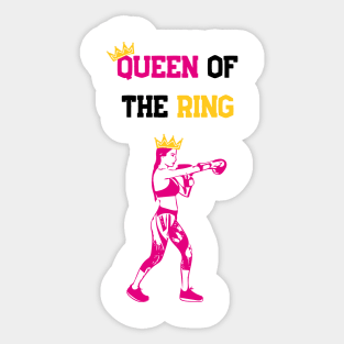 Queen of the boxing ring, light Sticker